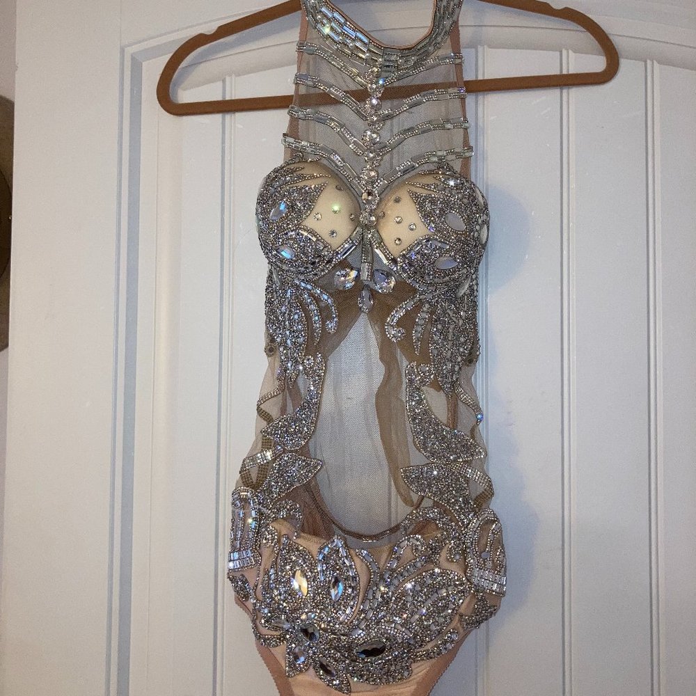 Custom Swarovski Crystal Embellished Bodysuit
